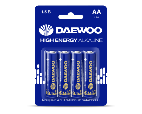 AA 4шт DAEWOO HIGH ENERGY Alkaline LR6 BL-4