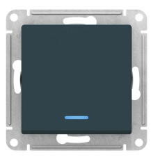 Переключатель 1-клавишный с подсветкой Schneider Electric AtlasDesign ATN000863 Изумруд - ATN000863