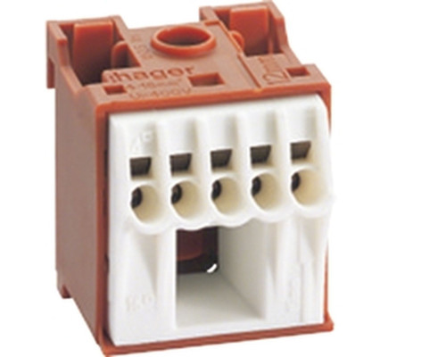 Клемма QuickConnect  (1x16мм2 + 5х4мм2), 30 mm, Коричневая Hager