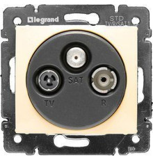 Valena - Розетка TV-RD-SAT-каб.сеть на два кабеля, затухание < 1,5 дБ, сл.кость (инд. упаковка)
