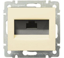 Valena - Розетка 1хRJ-45 UTP CAT5E 8конт., сл.кость (инд. упаковка)