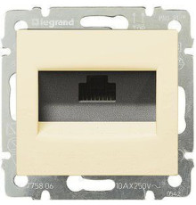 Valena - Розетка 1хRJ-45 UTP CAT5E 8конт., сл.кость (инд. упаковка)