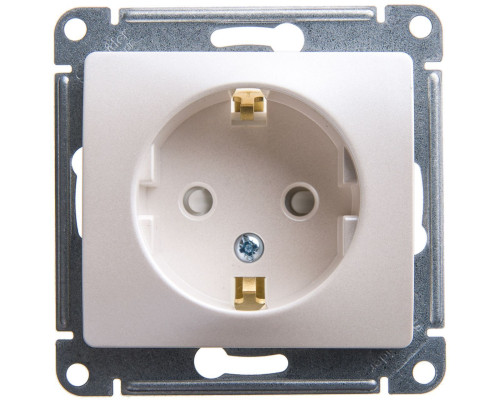 Розетка с заземлением со шторками Schneider Electric Glossa GSL000645 Перламутр - GSL000645