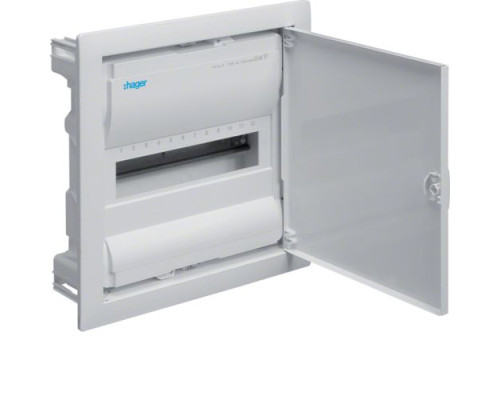 Щит cкрытой установки 12 мест, QC клеммы, (357х348х89) IP-30 // Hager - Volta (Белая дверь) | арт.VU12AT