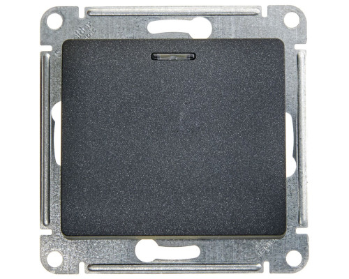 Выключатель 1-клавишный с подсветкой Schneider Electric Glossa GSL000713 Антрацит - GSL000713