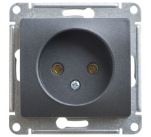 Розетка без заземления без шторок Schneider Electric Glossa GSL000741 Антрацит - GSL000741