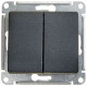 Выключатель  2-клавишный Schneider Electric Glossa GSL000751 Антрацит - GSL000751