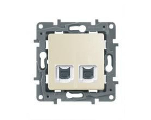 Розетка RJ11+RJ45 K5UTP СЛНК Etika