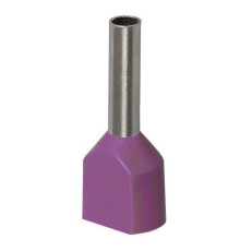 Наконечник штыревой втулочный изолированный (двойной) НШвИ (2)  2,5х10 фиолетовый (100 шт) TDM
