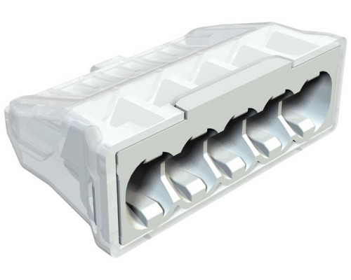 Клемма 61 525 LGR 5-контактная, до 2,5мм², 24A, 450V, серый, полиамид | арт.2054507