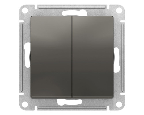 Переключатель 2-клавишный Schneider Electric AtlasDesign ATN000965 Сталь - ATN000965