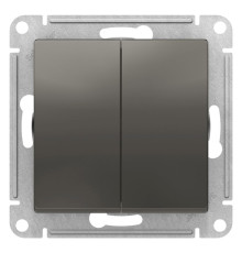 Переключатель 2-клавишный Schneider Electric AtlasDesign ATN000965 Сталь - ATN000965