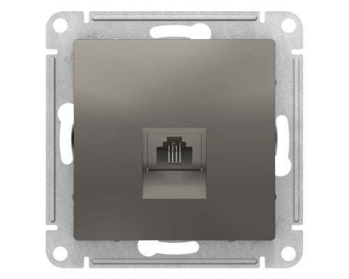 Розетка телефонная Schneider Electric AtlasDesign ATN000981 Сталь - ATN000981