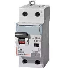 DX3 1P+N 25A тип С 30mA 6kA 2M Дифф. авт. выкл.