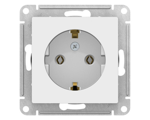 Розетка с заземлением без шторок Schneider Electric AtlasDesign ATN000143 Белый - ATN000143