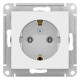 Розетка с заземлением без шторок Schneider Electric AtlasDesign ATN000143 Белый - ATN000143