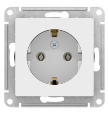 Розетка с заземлением без шторок Schneider Electric AtlasDesign ATN000143 Белый - ATN000143