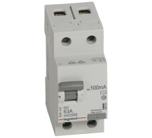 УЗО Legrand RХ3 2P 63A ((100mA!!)) 10kA 2M тип АC