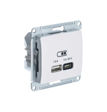 Розетка USB Schneider Electric Glossa GSL000129  Белый - GSL000129