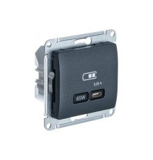 Розетка USB Schneider Electric Glossa GSL000727  Антрацит - GSL000727