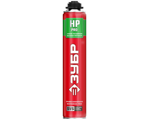 Пена монтажная профессиональная ЗУБР PRO HP с низким расширением пистолетная, всес., 800мл, SVS