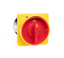 Переключатель BS 100 10 LK, аварийный, 3P, 100A, тип 0-1, 37kW(400VAC по АС-23), на дверь, красная блокируемая в 0 рукоятка, фронт IP40 | арт.EAC603435