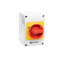 Переключатель PNGBS 32 10 LK, аварийный, 3P, 32A, тип 0-1, 15kW(400VAC по АС-23), красная блокируемая в 0 рукоятка, в корпусе IP65 | арт.EAC602536