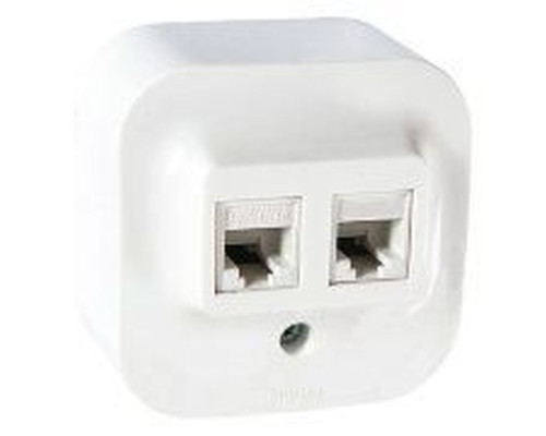 Розетка RJ11+RJ45 5E UTP (белый) Quteo