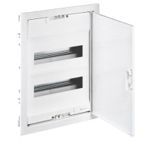 Щиток встр. Nedbox 24М (2х12+1) белая металлическая дверь, с клеммами N+PE, IP41