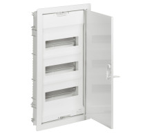 Щиток встр. Nedbox 36М (3х12+1) белая металлическая дверь, с клеммами N+PE, IP41