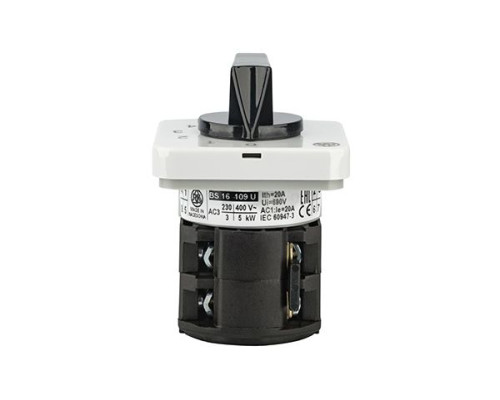 Переключатель BS 16 109 U, 2P, 20A, тип 0-1-2-3-4, 2NO на 1_4, на дверь, фронт IP40 | арт.EAC602436R