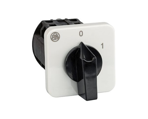 Переключатель BS 16 38 U, 8P, 20A, тип 0-1 (60°), 8NO на 1, 7.5kW(400VAC по АС-23), на дверь, фронт IP40 | арт.EAC609601