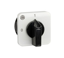 Переключатель BS 16 05 U, 1P, 20A, тип 0-1 (90°), 1NO на 1, 2.5kW(230VAC по АС-23), на дверь, фронт IP40 | арт.EAC605982R