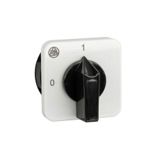 Переключатель BS 16 05 U, 1P, 20A, тип 0-1 (90°), 1NO на 1, 2.5kW(230VAC по АС-23), на дверь, фронт IP40 | арт.EAC605982R