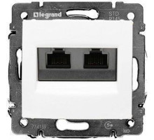 Valena - Розетка 2хRJ-45 UTP CAT5E 8конт., белая (инд. упаковка)