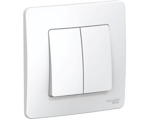 BLNVS106601 BLANCA С/У 2-клавишный ПЕРЕКЛЮЧАТЕЛЬ (cх.6+6), 10А, 250B, БЕЛЫЙ