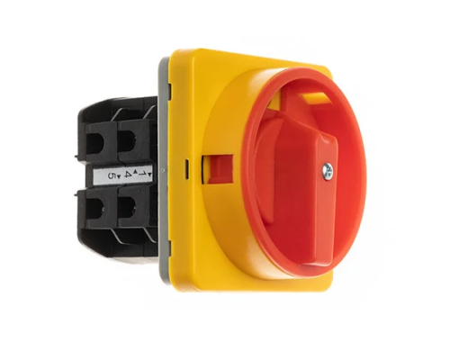 Переключатель BS 32 10 LK (IP54), аварийный, 3P, 32A, тип 0-1, 15kW(400VAC по АС-23), на дверь, красная блокируемая в 0 рукоятка, фронт IP54 | арт.EAC610644