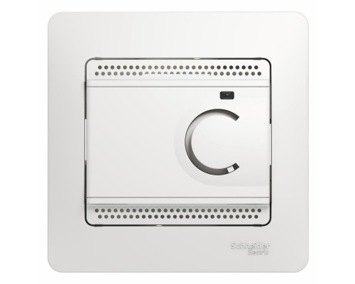 Снят с продажи! GLOSSA ТЕРМОСТАТ электрон.теплого пола с датчиком,от+5до+50°C,10A,в сборе, БЕЛЫЙ