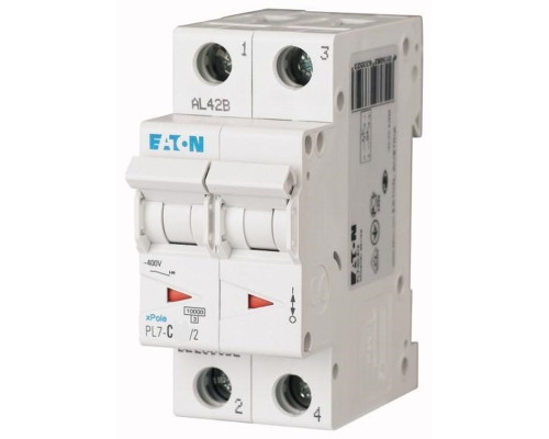 Авт. выключатель PL7-B10/2, 2P, 10A, хар-ка B, 10kA, 2M