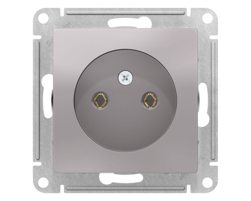 Розетка без заземления без шторок Schneider Electric AtlasDesign ATN000341 Алюминий - ATN000341