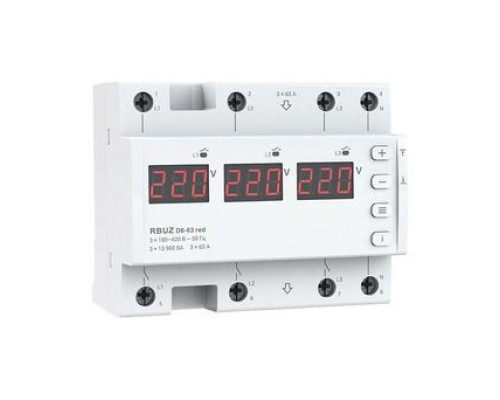 Реле напряжения RBUZ D6-63 red