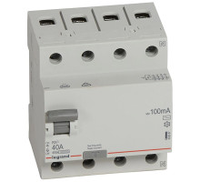 УЗО RX3, электромеханическое, 4P, 40A, 10kA, 100mA, тип AC, 4M | арт.402067