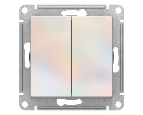 Переключатель 2-клавишный Schneider Electric AtlasDesign ATN000465 Жемчуг - ATN000465
