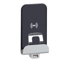 Etika - Беспроводное зарядное устр-во 1A с USB портом 2,4A (белый)
