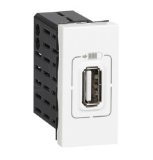 Mosaic - Розетка 1xUSB, 5В, 750мА, 1М, белый | арт.077591