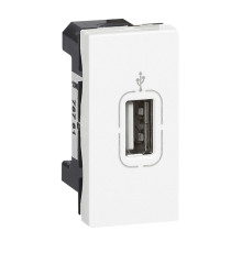Mosaic - Розетка USB 2.0 подключение винт. зажим, 1М, белый | арт.078761