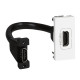 Mosaic - Розетка HDMI 1.4, тип А, со шнуром 15см., 1М, белый | арт.078778