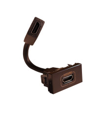 Mosaic - Розетка HDMI 1.4, тип A, со шнуром 15sm., 1M, черный | арт.079368