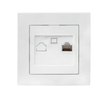 Валенсия розетка компьютерная RJ-45 1-местная белая EKF PROxima | арт.EWK01-035-10