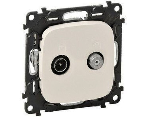 Valena Allure - Розетка TV-SAT двухкабельная 5-862MHz/950-2400MHz, слоновая кость (инд. упаковка) | арт.753858